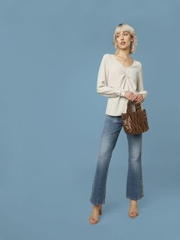 ONLY - Women Solid Beige Top