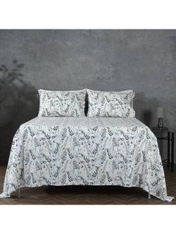 WHITES OF LONDON - Forest Dance 200 Tc Percale Organic Flat Sheet With Pillow Cover