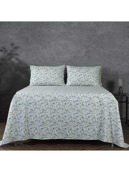 WHITES OF LONDON - Confetti 200 Tc Percale Organic Flat Sheet With Pillow Cover