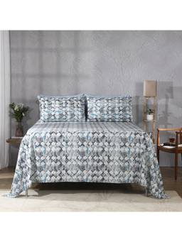 WHITES OF LONDON - Flint 200 Tc Percale Organic Flat Sheet With Pillow Cover