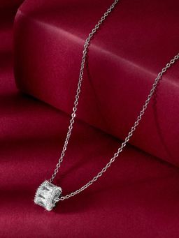 Peora - Silver Plated Cubic Zirconia Necklace Jewellery for Women and