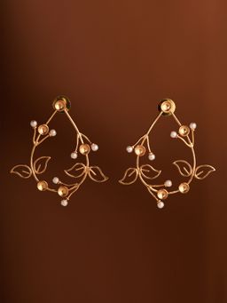 Suhani Pittie - Fern Dynasty 22k Gold Plated Drop Earrings