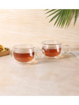 NATURALLY YOURS - Glass Double Wall Mugs (Set Of 2)