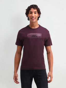 U.S. Polo Assn. Denim Co. - Men Wine Solid T-Shirt