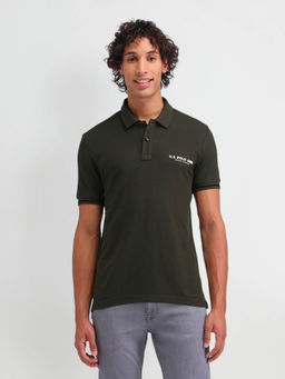 U.S. Polo Assn. Denim Co. - Mens Olive Solid Polo T-Shirt
