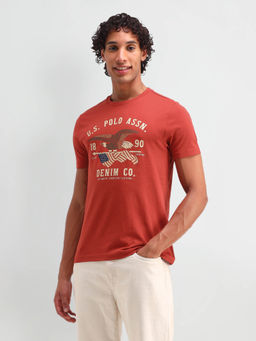 U.S. Polo Assn. Denim Co. - Mens Rust Solid T-Shirt