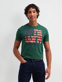 U.S. Polo Assn. Denim Co. - Mens Green Graphic T-Shirt