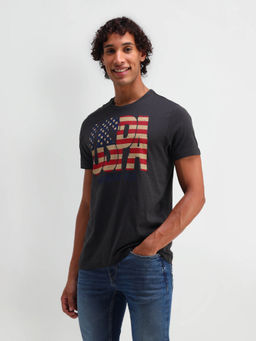 U.S. Polo Assn. Denim Co. - Mens Grey Graphic T-Shirt