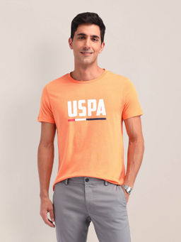 U.S. POLO ASSN. - Mens Orange Solid T-Shirt