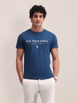 U.S. POLO ASSN. - Mens Blue Solid T-Shirt