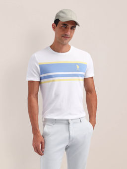 U.S. POLO ASSN. - Mens White Colorblock T-Shirt