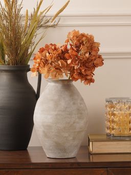 Pure Home + Living - Grey Textured Terracotta Vase