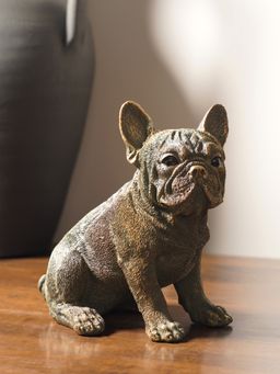 Pure Home + Living - Bronze Polyresin Sitting Bulldog