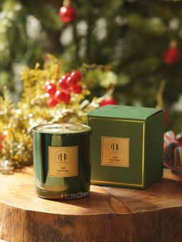 Pure Home + Living - Oud Exotique Scented Wax Filled Glass Candle Jar - Green