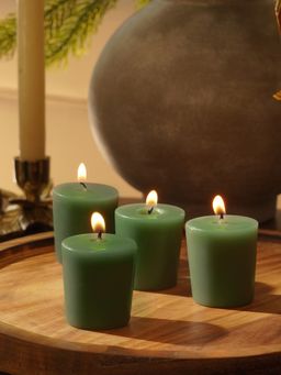 Pure Home + Living - Green Spiced Apple Votive Candles (Pack of 4)