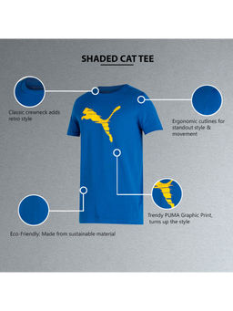 Puma - Shaded Cat Men Blue T-shirt