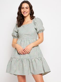 CAMLA - Women Checked Mini Dress