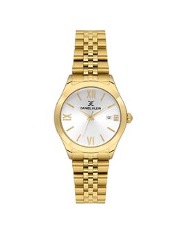 Daniel Klein - Silver Dial Watch with Elegant Gold Strap-DK.1.13920-3 (M)