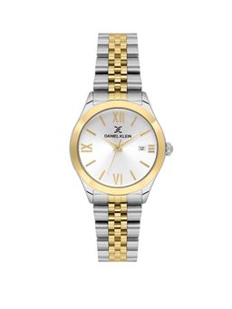 Daniel Klein - Watch Silver Face, Gold Bracelet for Women -DK.1.13920-4 (M)