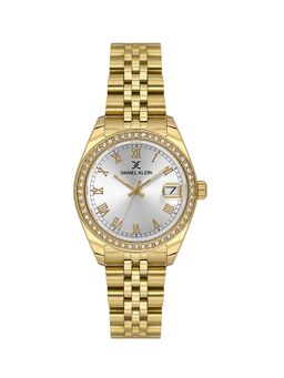 Daniel Klein - Watch for Women Gold-Tone Strap, Silver Dial-DK.1.13932-3 (M)