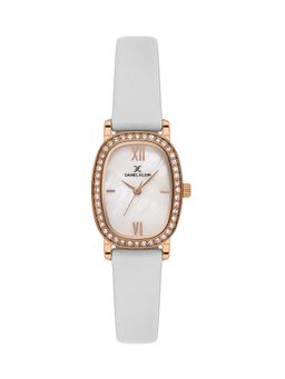 Daniel Klein - White Dial & White Strap Watch for Women-DK.1.13943-5 (M)