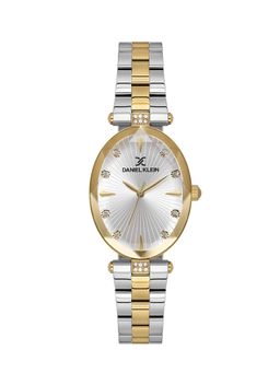 Daniel Klein - Two-Tone Silver Dial Watch for Women-DK.1.13954-3 (M)