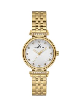 Daniel Klein - Radiant Gold Band & Silver Face Watch-DK.1.13958-2 (M)