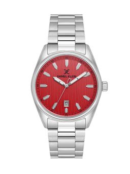 Daniel Klein - Red Dial with Silver Strap Watch for Men-DK.1.13983-4 (M)
