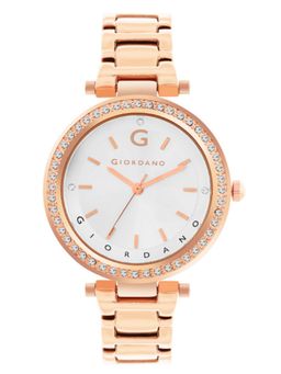 Giordano - Analog Wrist Watch for Women Stylish Metal Strap - Silver (M)