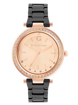 Giordano - Analog Wrist Watch for Women Stylish Metal Strap - Rose Gold (M)