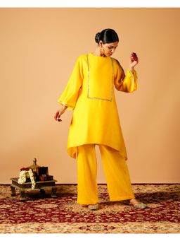 Tangerine by ASFA - Yellow Kurta with Palazzo (Set of 2)