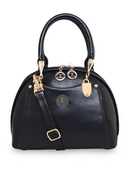 ESBEDA - Black Color Solid Pattern D Shape Handbag For Women