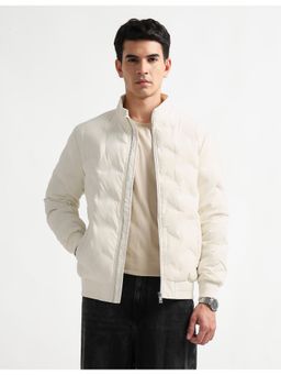 Arrow Sports - White Men Regular Fit Solid Puffer Jacket
