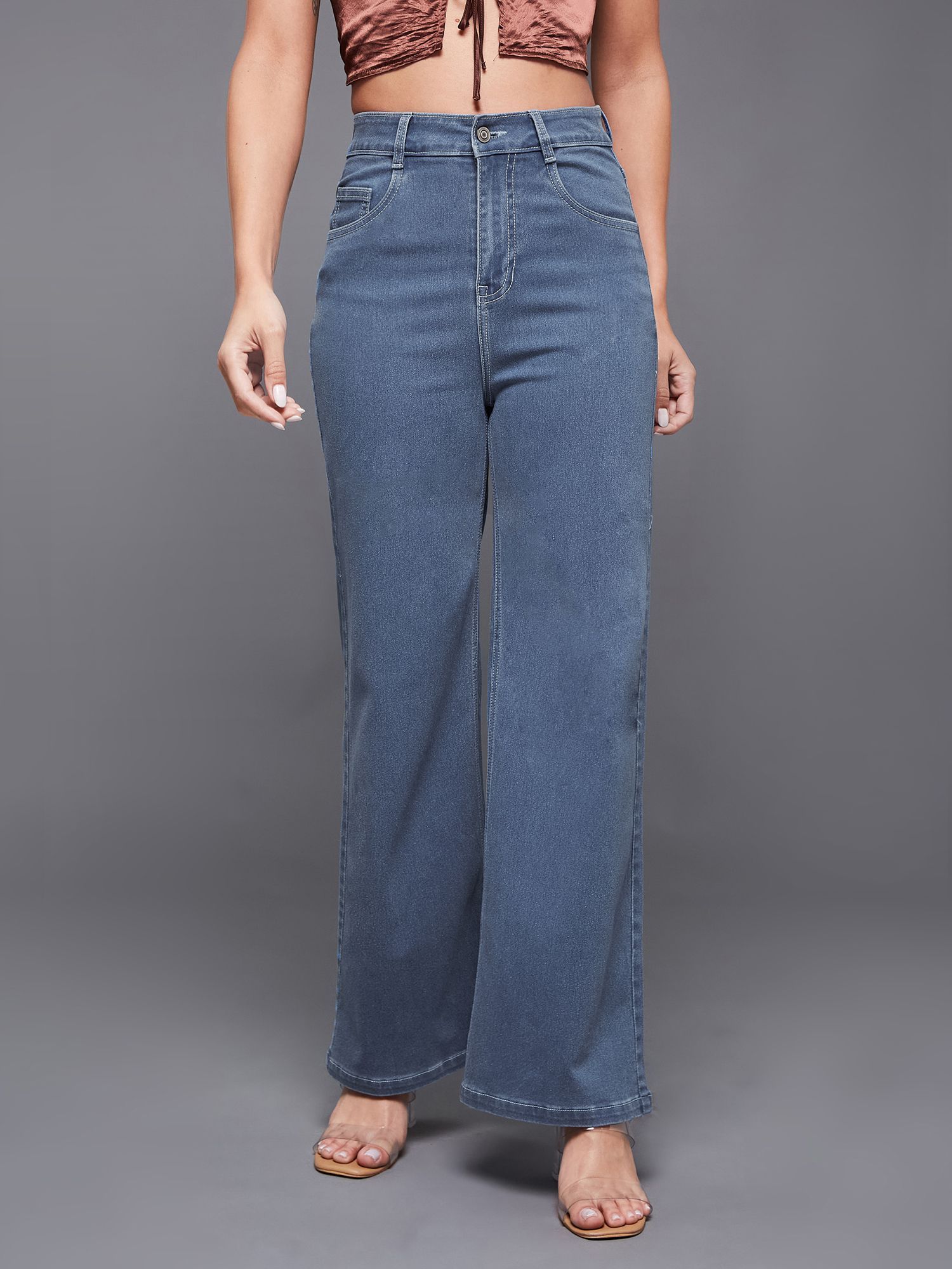 miss chase Women's Blue Wide High-Rise Stretchable Denim Jeans-picture-20