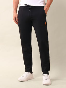 U.S. POLO ASSN. - Solid Black Cotton Trackpant