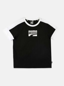 Puma - Rebel Block Boys Black T-shirts