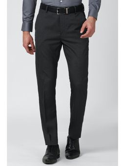 Peter England - Men Grey Formal Trousers