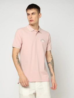 GAP - Men Pink Logo Half Sleeves Polo T-shirt