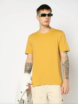 GAP - Men Mustard Half Sleeves T-shirt