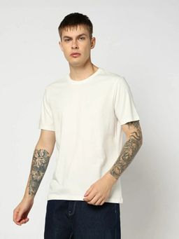 GAP - Men Off White Half Sleeves T-shirt