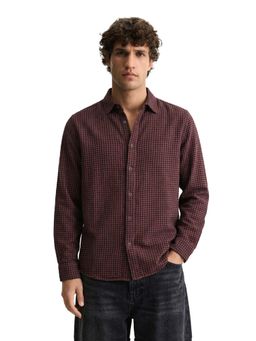 The Indian Garage Co - Men Maroon Cotton Slim Fit Shirt