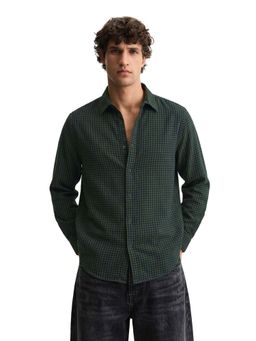 The Indian Garage Co - Men Green Cotton Slim Fit Shirt