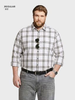 The Indian Garage Co - Men White Cotton Regular Fit Shirt