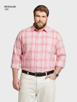 The Indian Garage Co - Men Pink Cotton Blend Regular Fit Shirt