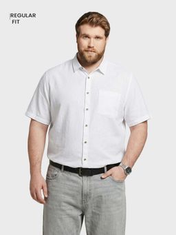 The Indian Garage Co - Men White Cotton Blend Regular Fit Shirt