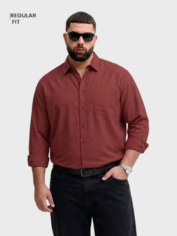 The Indian Garage Co - Men Brown Cotton Regular Fit Shirt