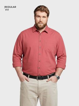 The Indian Garage Co - Men Pink Cotton Regular Fit Shirt
