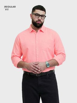 The Indian Garage Co - Men Pink Cotton Regular Fit Shirt