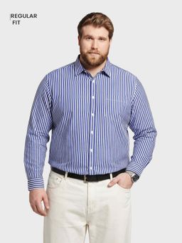 The Indian Garage Co - Men Blue Cotton Blend Regular Fit Shirt