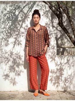 NAUTANKY INDIA - Terra Thread Terra Cotta Printed Co-Ord Set